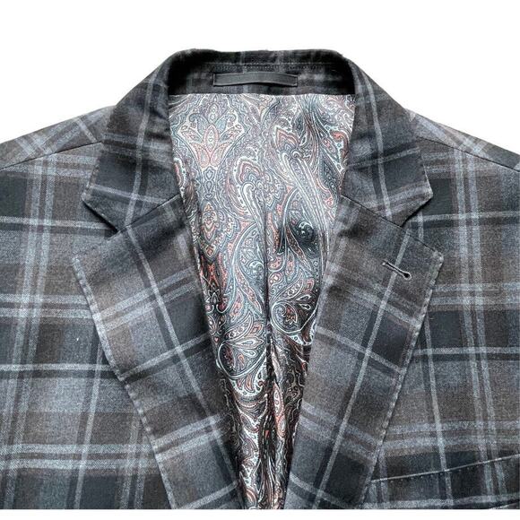 Holland & Sherry Savile Row Sherrykash Plaid Sport Coat Jacket 44R Men MINT - Picture 3 of 10